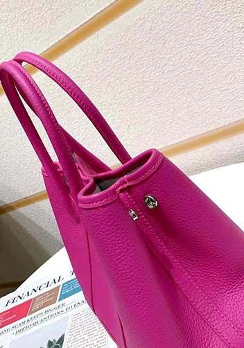 Tiger Lyly Carla Tote In Leather 12 Hot Pink