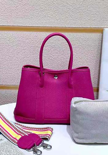 Tiger Lyly Carla Tote In Leather 12 Hot Pink