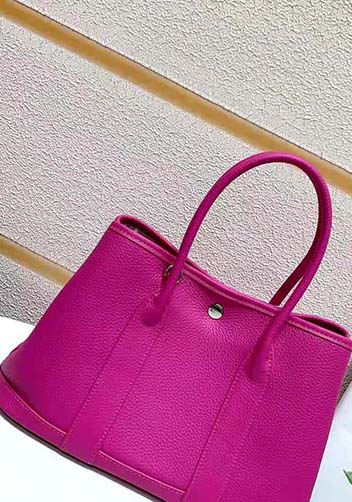 Tiger Lyly Carla Tote In Leather 12 Hot Pink