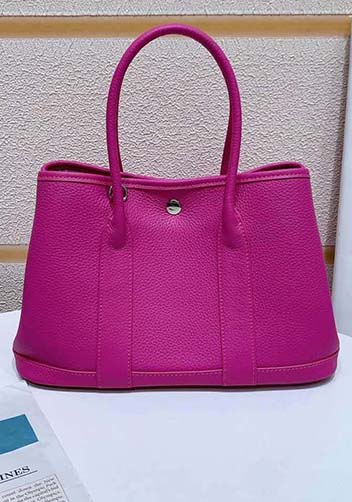 Tiger Lyly Carla Tote In Leather 12 Hot Pink