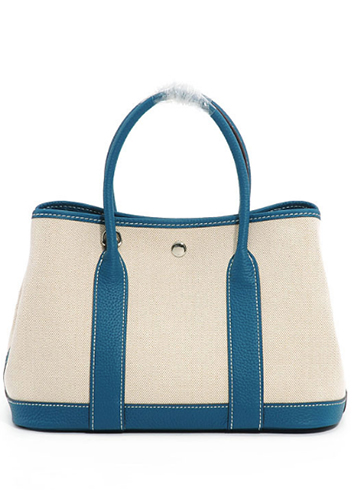 Tiger Lyly Carla Medium Tote Leather With Canvas Blue