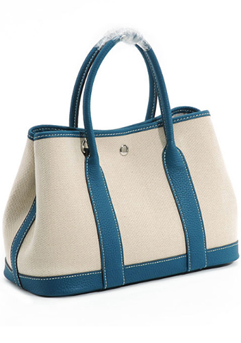 Tiger Lyly Carla Medium Tote Leather With Canvas Blue