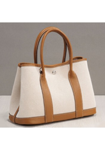 Tiger Lyly Carla Medium Tote Leather With Canvas Camel