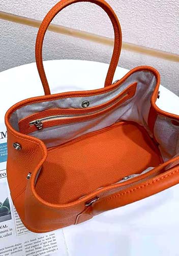 Tiger Lyly Carla Tote In Leather 12 Orange