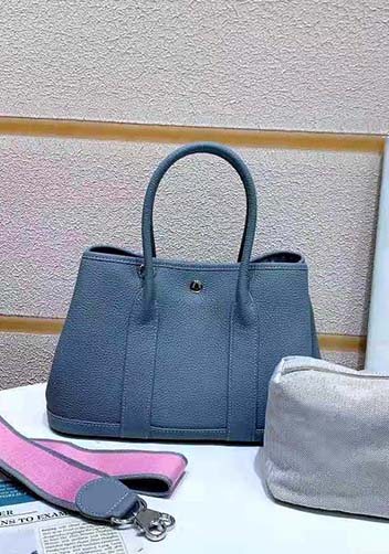 Tiger Lyly Carla Tote In Leather 12 Light Blue