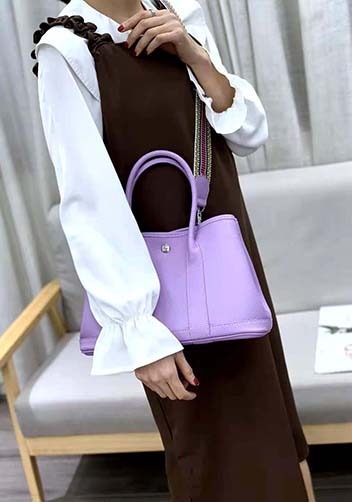 Tiger Lyly Carla Tote In Leather 12 Purple