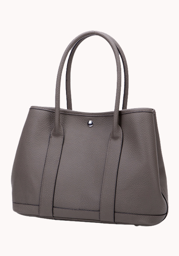 Tiger Lyly Carla Large Tote In Leather Dark Grey