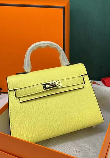 Tiger Lyly Garbo Cowhide Leather Bag Bright Yellow 9