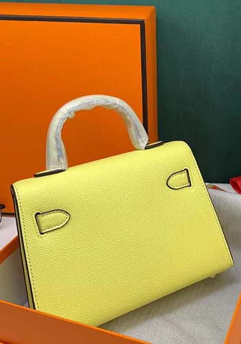 Tiger Lyly Garbo Cowhide Leather Bag Bright Yellow 9
