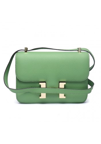 Tiger Lyly Cornelia 23 Gold Hardware Litchi Leather Green