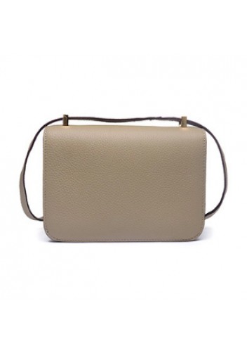 Tiger Lyly Cornelia 23 Gold Hardware Litchi Leather Light Grey