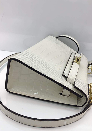 Tiger Lyly Garbo Leather Croc Effect Mini Bag White