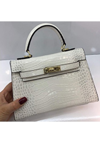 Tiger Lyly Garbo Leather Croc Effect Mini Bag White