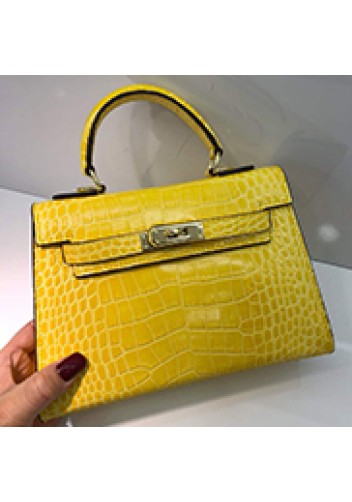 Tiger Lyly Garbo Leather Croc Effect Mini Bag Yellow