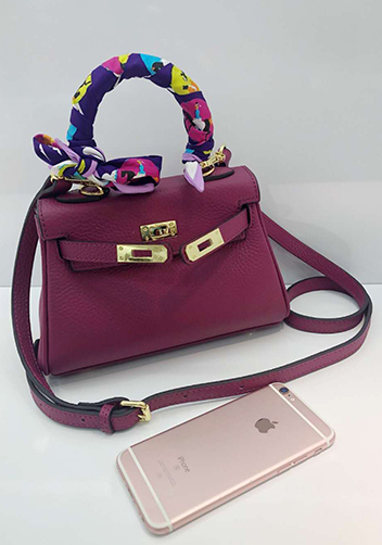 Tiger Lyly Garbo Leather Mini Bag Purple