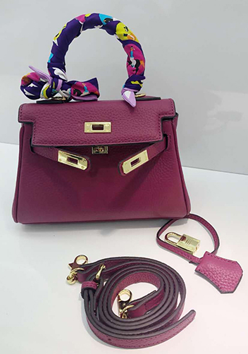 Tiger Lyly Garbo Leather Mini Bag Purple