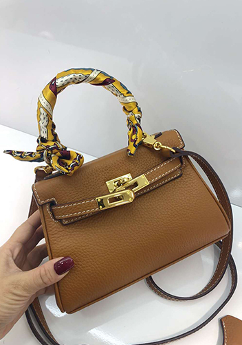 Tiger Lyly Garbo Leather Mini Bag Brown