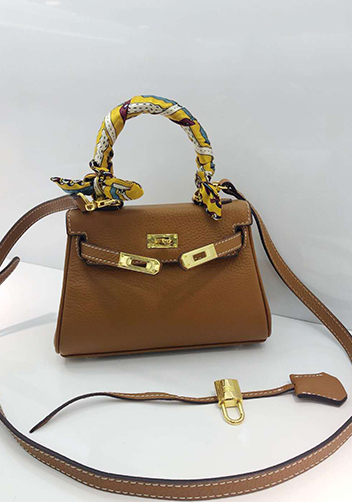 Tiger Lyly Garbo Leather Mini Bag Brown