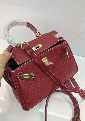 Tiger Lyly Garbo Leather Mini Bag Burgundy