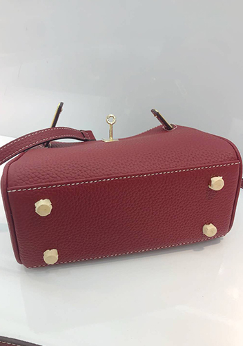 Tiger Lyly Garbo Leather Mini Bag Burgundy