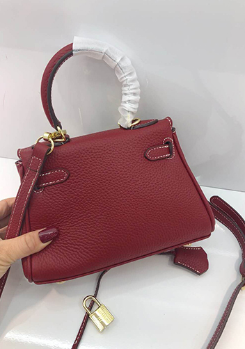 Tiger Lyly Garbo Leather Mini Bag Burgundy