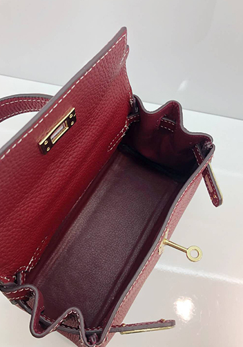 Tiger Lyly Garbo Leather Mini Bag Burgundy