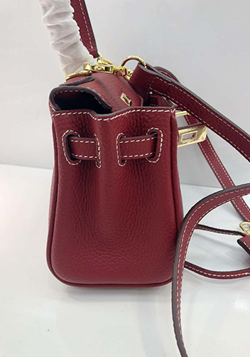 Tiger Lyly Garbo Leather Mini Bag Burgundy