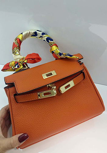 Tiger Lyly Garbo Leather Mini Bag Orange