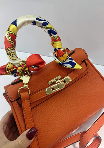 Tiger Lyly Garbo Leather Mini Bag Orange