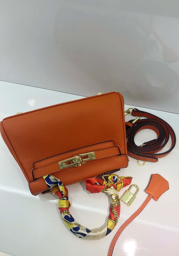 Tiger Lyly Garbo Leather Mini Bag Orange