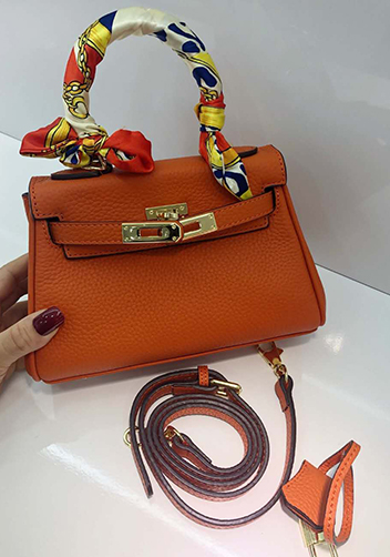 Tiger Lyly Garbo Leather Mini Bag Orange