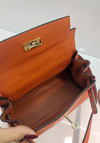 Tiger Lyly Garbo Leather Mini Bag Orange