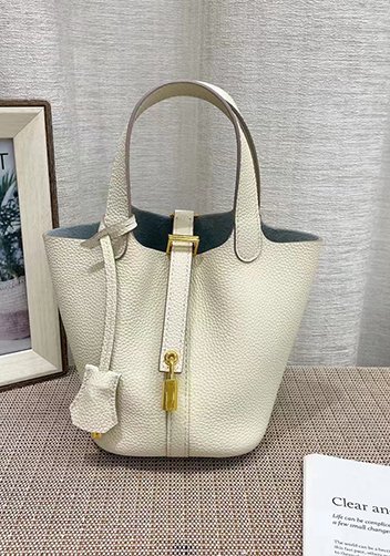 Tiger Lyly Elena Leather Medium Bag Cream