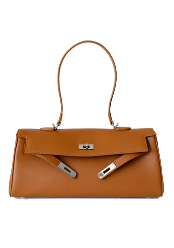 Tiger Lyly Garbo Smooth Leather Long Bag Brown
