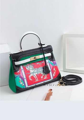 Tiger Lyly Garbo Bag Painting Leather Green 11