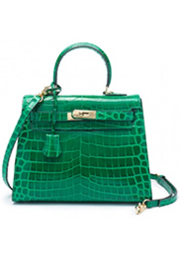 Tiger Lyly Garbo Croc Leather Bag Bright Green 11
