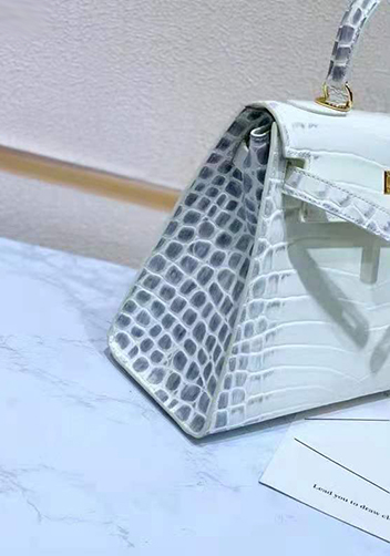 Tiger Lyly Garbo Croc Leather Bag White 10