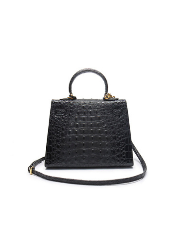 Tiger Lyly Garbo 3D Croc Leather Bag Black 11