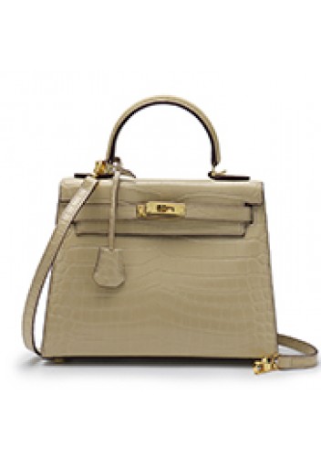 Tiger Lyly Garbo Croc Leather Bag Beige 10