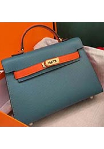 Tiger Lyly Garbo Leather Bag Blue Orange 9