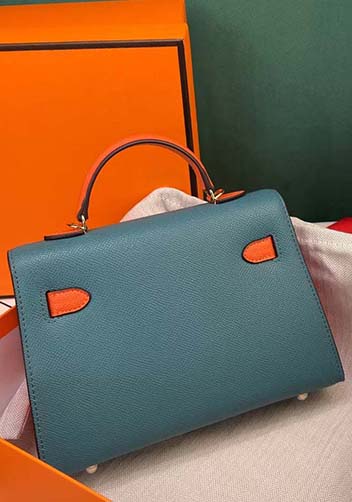 Tiger Lyly Garbo Leather Bag Blue Orange 9