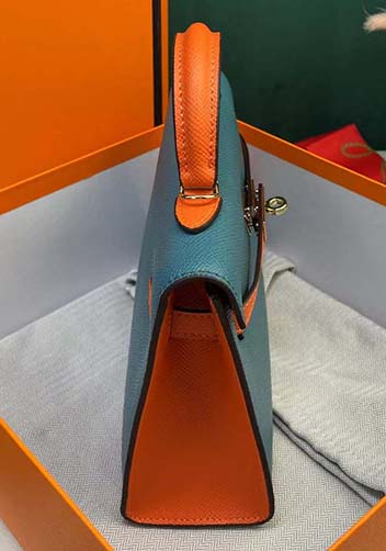 Tiger Lyly Garbo Leather Bag Blue Orange 9