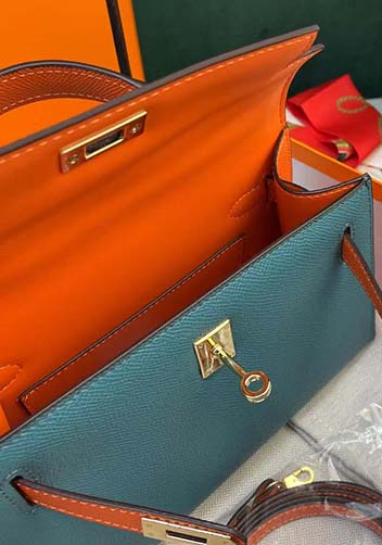 Tiger Lyly Garbo Leather Bag Blue Orange 9