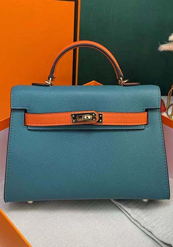 Tiger Lyly Garbo Leather Bag Blue Orange 9