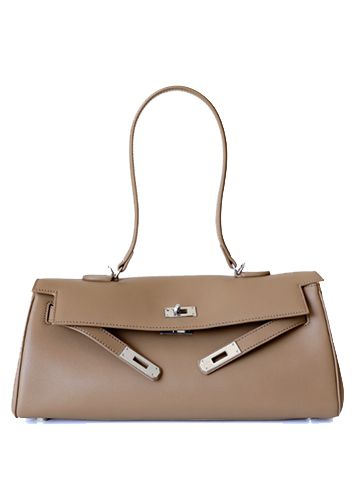 Tiger Lyly Garbo Smooth Leather Long Bag Grey