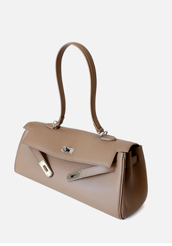 Tiger Lyly Garbo Smooth Leather Long Bag Grey