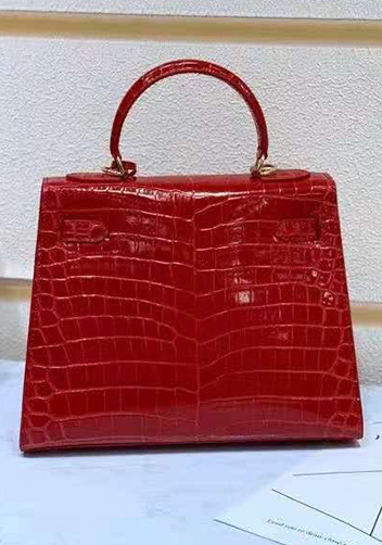 Tiger Lyly Garbo Croc Leather Bag Burgundy 10