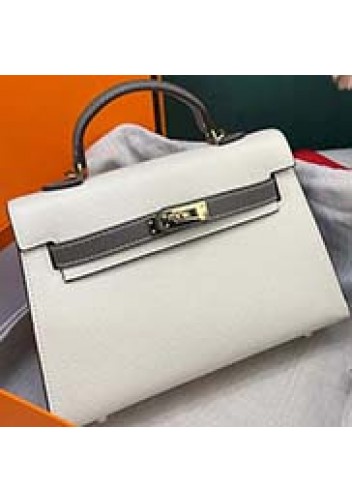 Tiger Lyly Garbo Leather Bag Cream Grey 9