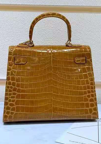 Tiger Lyly Garbo Croc Leather Bag Camel 10