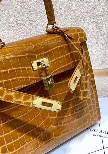 Tiger Lyly Garbo Croc Leather Bag Camel 10